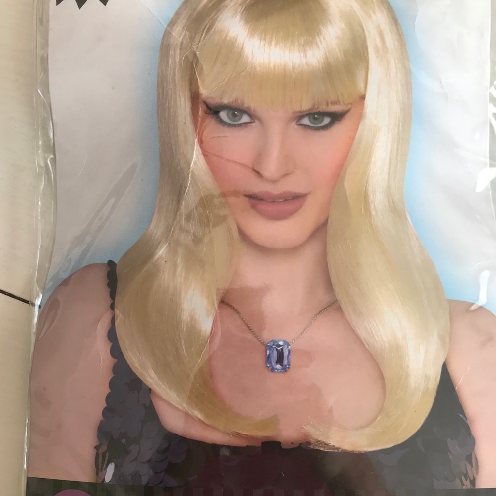 Electra wig blonde costume halloween